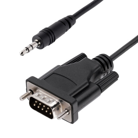 StarTech.com Cavo Seriale DB9 a Jack 3,5 mm da 1m - Adattatore Seriale RS232 9 pin a Jack 3,5 M M per la Configurazione e