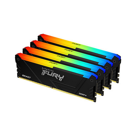 Kingston Technology FURY 32GB 2666MT s DDR4 CL16 DIMM (Kit da 4) Beast RGB