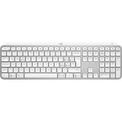 Logitech MX Keys S tastiera Universale RF senza fili + Bluetooth QWERTY Italiano Alluminio, Bianco