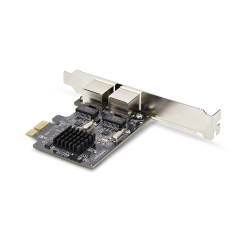 StarTech.com Scheda di rete PCIe Gigabit a 2 porte, adattatore di rete LAN PCI Express da 10/100/1000 Mbps, duplice Realtek