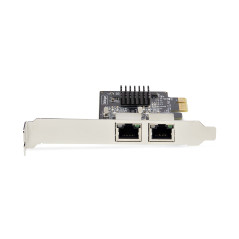 StarTech.com Scheda di rete PCIe Gigabit a 2 porte, adattatore di rete LAN PCI Express da 10 100 1000 Mbps, duplice Realtek