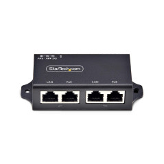 StarTech.com Iniettore PoE+ Midspan a 2 Porte Gigabit - Alimentatore Power Over Ethernet 10 100 1000Mbps, Ripetitore PoE