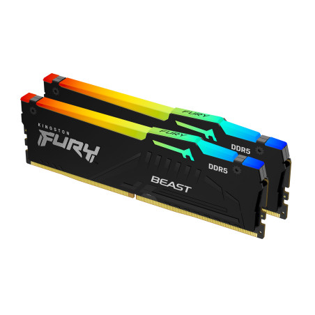 Kingston Technology FURY Beast 32GB 6800MT s DDR5 CL34 DIMM (Kit da 2 moduli) RGB XMP