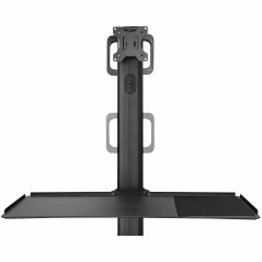 StarTech.com Scrivania sit stand - Postazione di lavoro mobile con supporto per monitor, CPU PC, ripiano per tastiera -