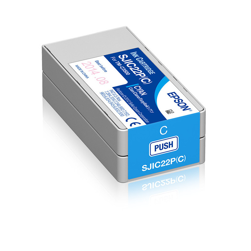 Epson SJIC22P(C): Ink cartridge for ColorWorks C3500 (Cyan)