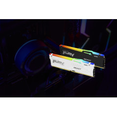 Kingston Technology FURY Beast 16GB 6000MT s DDR5 CL30 DIMM White RGB XMP