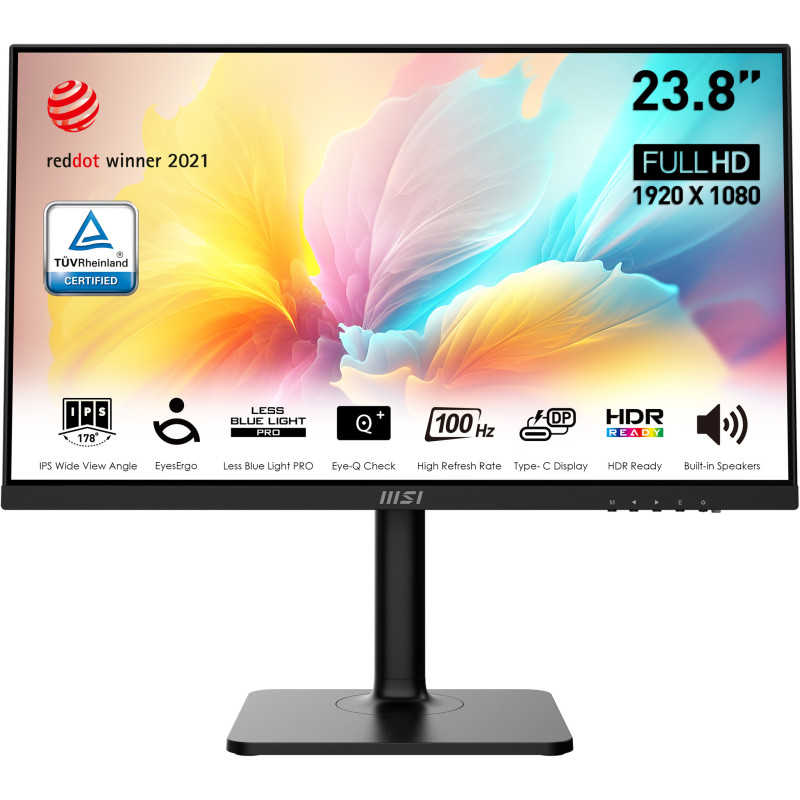 MSI Modern MD2412P Monitor PC 60,5 cm (23.8") 1920 x 1080 Pixel Full HD LED Nero