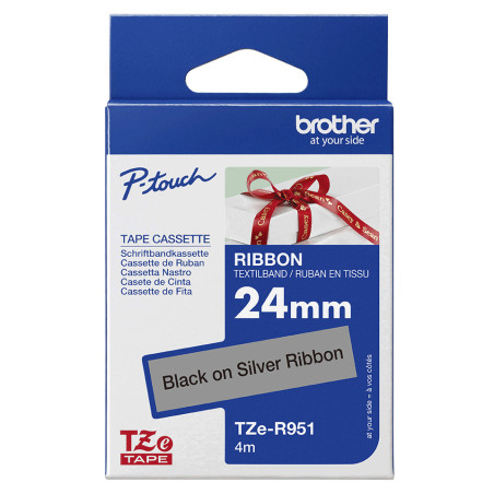 Brother TZE-R951 nastro per etichettatrice Nero su argento