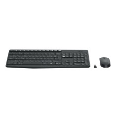 Logitech MK235 tastiera Mouse incluso Casa USB QWERTY US International Grigio