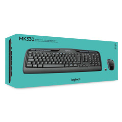 Logitech Wireless Combo MK330 tastiera Mouse incluso Ufficio USB QWERTY US International Nero