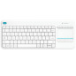 Logitech K400 Plus Tv tastiera Universale RF Wireless QWERTY Spagnolo Bianco