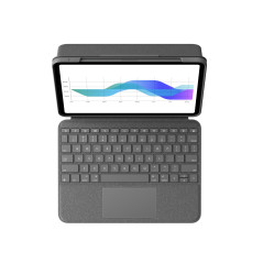 Logitech Folio Touch QWERTY Spagnolo Smart Connector Grigio