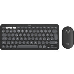 Logitech Pebble 2 Combo tastiera Mouse incluso Universale RF senza fili + Bluetooth QWERTY Danese, Finlandese, Norvegese,