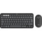 Logitech Pebble 2 Combo tastiera Mouse incluso Universale RF senza fili + Bluetooth QWERTY Danese, Finlandese, Norvegese,