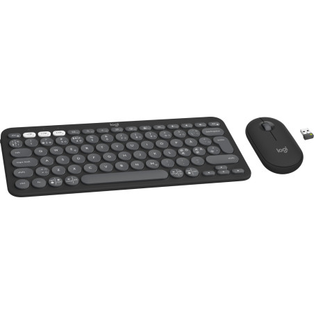 Logitech Pebble 2 Combo tastiera Mouse incluso Universale RF senza fili + Bluetooth QWERTY Danese, Finlandese, Norvegese,