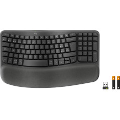 Logitech Wave Keys for Business tastiera Ufficio RF senza fili + Bluetooth QWERTY Spagnolo Grafite