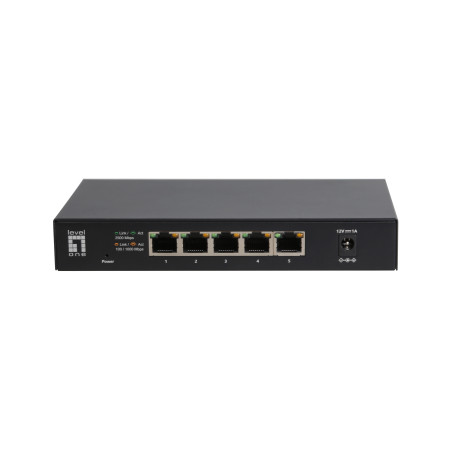 LevelOne GEU-0525 switch di rete Non gestito 2.5G Ethernet (100/1000/2500) Nero