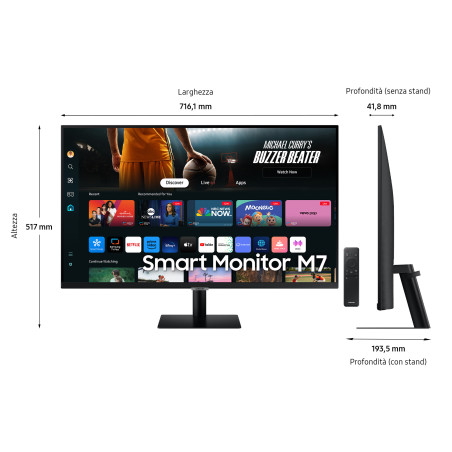 Samsung Smart Monitor M7 - M70D da 32'' UHD Flat