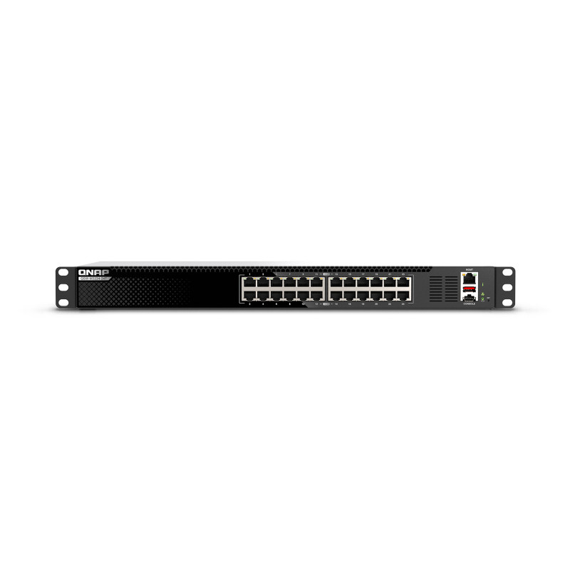 QNAP QSW-M3224-24T switch di rete Gestito L3 10G Ethernet (100/1000/10000) 1U Nero, Argento