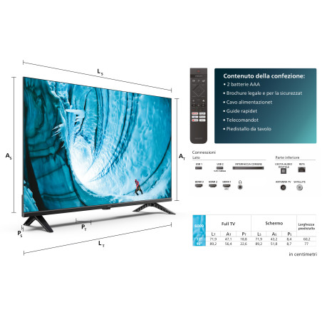 Philips 40PFS6009 40" 102cm Full HD LED TV Dolby Audio Titan OS