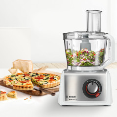 Bosch MC812S814 Food processor MultiTalent 8 1250 W Bianco, Inox spazzolato