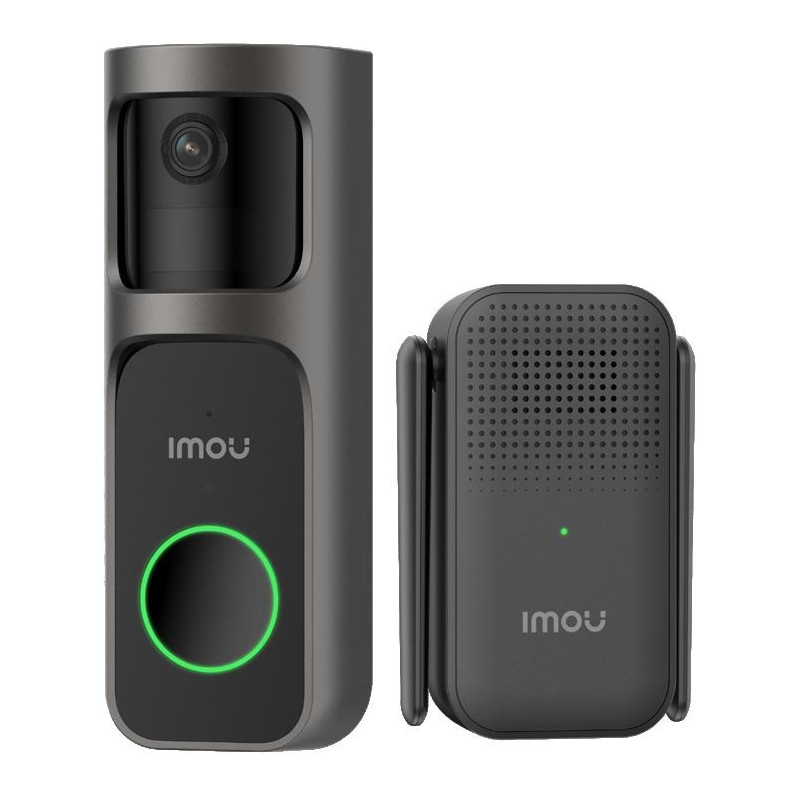 Imou Video Doorbell 2S Kit - mmagine QHD 2K | Batteria da 5000mAh166° D Visione grandangolare | 30° Orizzontale ruotabile | IR