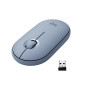 Logitech Pebble, mouse wireless con Bluetooth o ricevitore da 2,4 GHz, mouse per computer con clic silenzioso per laptop,