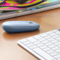 Logitech Pebble, mouse wireless con Bluetooth o ricevitore da 2,4 GHz, mouse per computer con clic silenzioso per laptop,