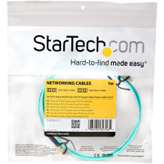 StarTech.com Cavo di rete patch Duplex in fibra ottica multimodale LSZH 50 125 da 10 Gb 1m LC-LC - acqua