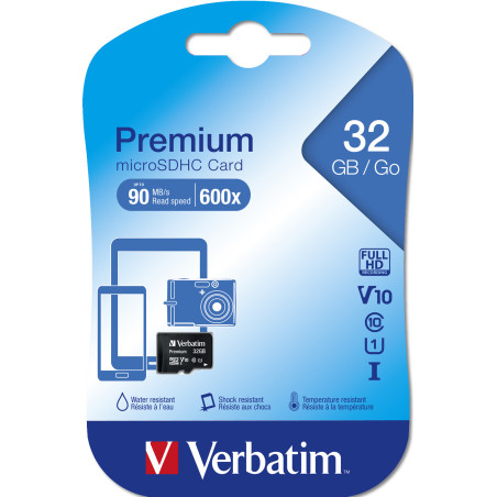 Verbatim Premium 32 GB MicroSDHC Classe 10