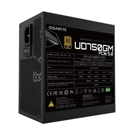 GIGABYTE UD750GM PG5 alimentatore per computer 750 W 20+4 pin ATX ATX Nero