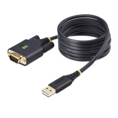 StarTech.com Cavo adattatore da USB a seriale da 2 m, ritenzione COM, viti dadi intercambiabili, da USB-A a DB9 RS232, IC FTDI,