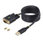 StarTech.com Cavo adattatore da USB a seriale da 2 m, ritenzione COM, viti/dadi intercambiabili, da USB-A a DB9 RS232, IC FTDI,