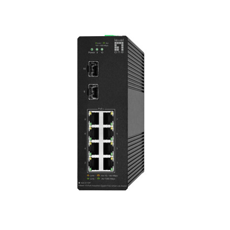 LevelOne IGS-2110P switch di rete Gestito L2 Gigabit Ethernet (10 100 1000) Supporto Power over Ethernet (PoE) Nero