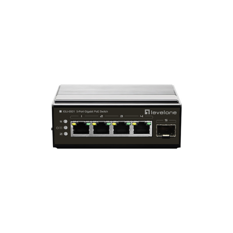 LevelOne IGU-0501 switch di rete Gigabit Ethernet (10/100/1000) Supporto Power over Ethernet (PoE) Nero