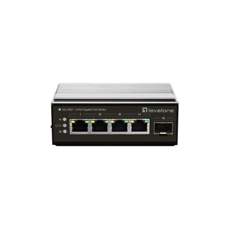 LevelOne IGU-0501 switch di rete Gigabit Ethernet (10 100 1000) Supporto Power over Ethernet (PoE) Nero