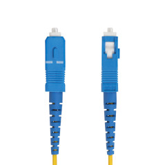 StarTech.com Cavo in fibra ottica simplex monomodale OS2 da LC a SC (UPC) da 5m, 9 125µm, 40G 100G, Insensibile alla piegatura,