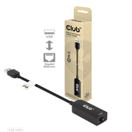 CLUB3D CAC-1420 scheda di rete e adattatore Ethernet 2500 Mbit/s