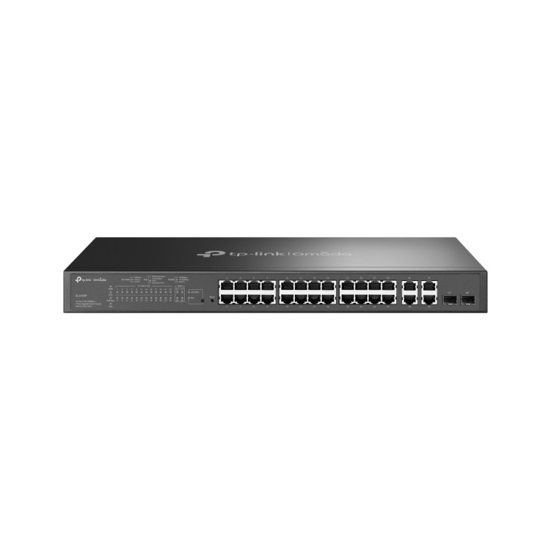 TP-Link Omada SL2428P switch di rete Gestito L2 Fast Ethernet (10/100) Supporto Power over Ethernet (PoE) 1U Nero