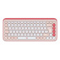 Logitech POP Icon Keys tastiera Universale Bluetooth QWERTY US International Rosa, Bianco