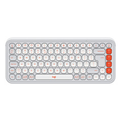 Logitech POP Icon Keys tastiera Universale Bluetooth QWERTY US International Arancione, Bianco