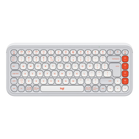 Logitech POP Icon Keys tastiera Universale Bluetooth QWERTY US International Arancione, Bianco