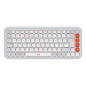 Logitech POP Icon Keys tastiera Universale Bluetooth QWERTY US International Arancione, Bianco