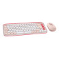 Logitech POP Icon Combo tastiera Mouse incluso Universale Bluetooth QWERTY Spagnolo Rosa, Bianco