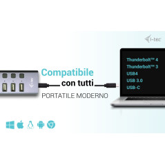 i-tec USB-A USB-C Charging HUB 9port with LAN + Power Adapter 60 W