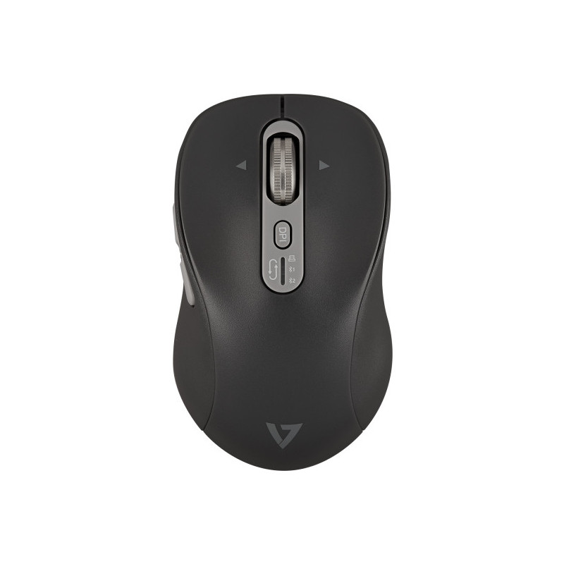 V7 Bluetooth Dual Mode MW600BT di 2,4 Ghz di velocità, Mouse a scorrimento laterale - USB-C ricaricabile - Connettività