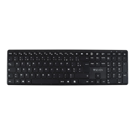 V7 Tastiera Bluetooth KW550FRBT da 2,4 GHZ a due modalità, AZERTY francese - Nero