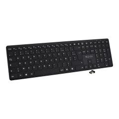 V7 Tastiera Bluetooth KW550FRBT da 2,4 GHZ a due modalità, AZERTY francese - Nero