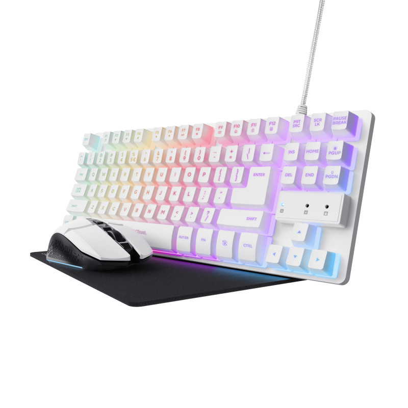 Trust GXT 794W tastiera Mouse incluso Gaming USB QWERTY Italiano Bianco