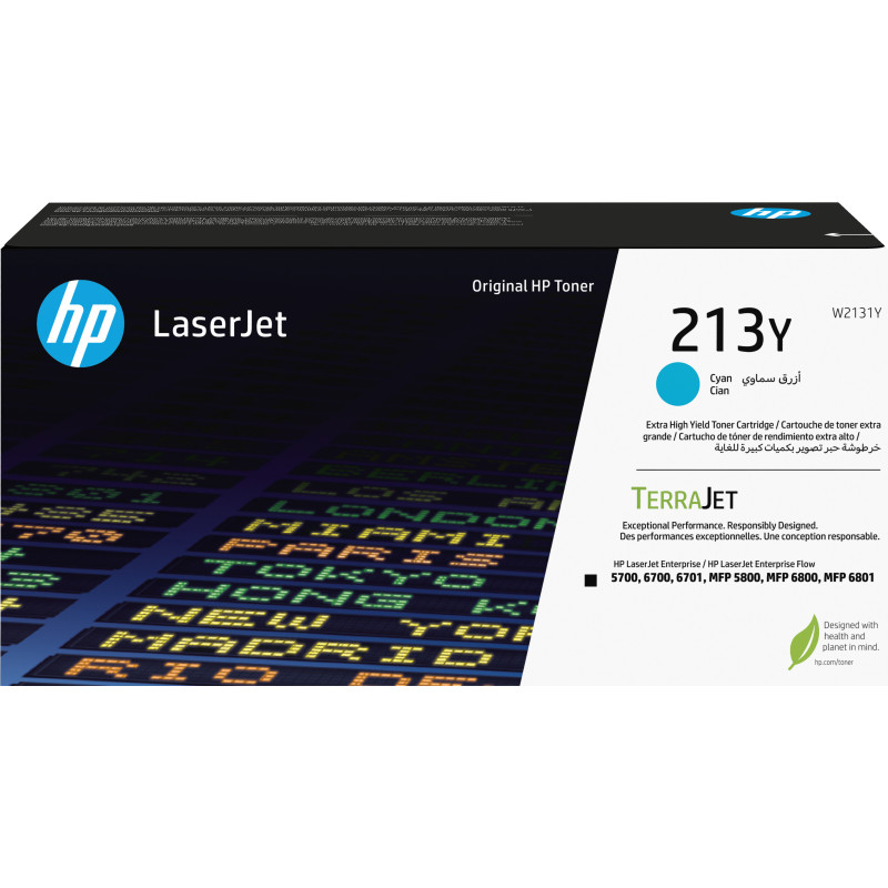 HP Cartuccia toner originale ciano ad altissima capacità LaserJet 213Y